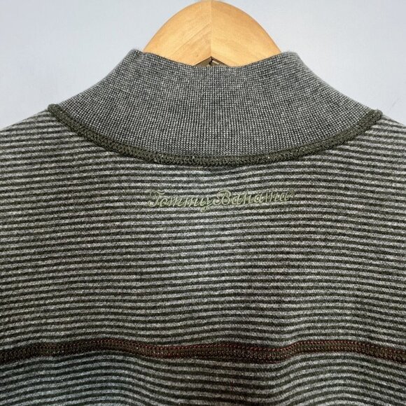 Tommy Bahama Quarter Zip Pullover Sweatshirt Mens XL Green Reversible - Picture 12 of 12